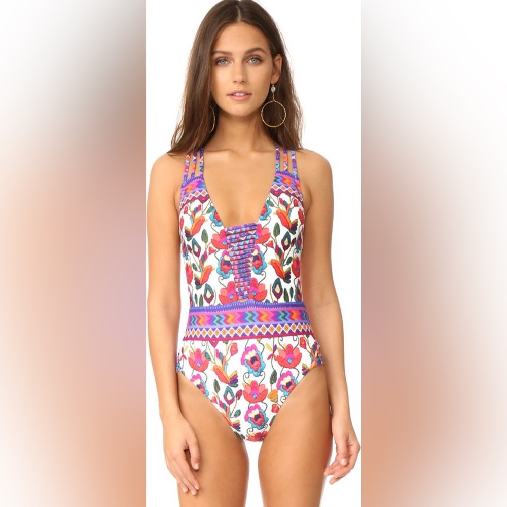 Nanette Lepore Multicolor Floral One Piece Swimsuit